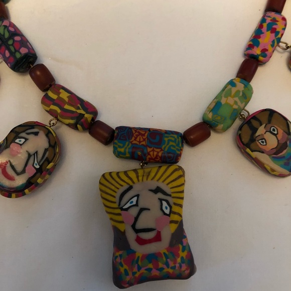Handmade polymer clay necklace - Picture 2 of 2